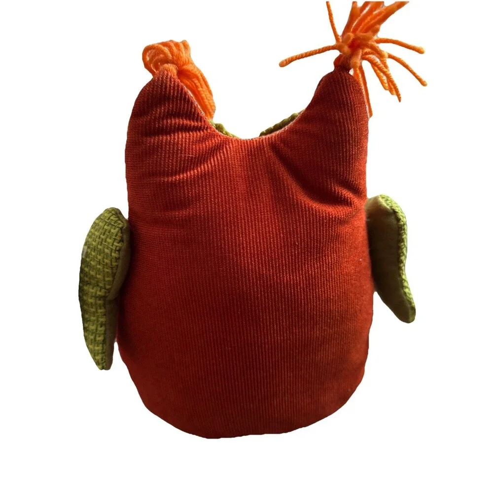 10” Fall Fest Owl Plush Decor – Autumn Harvest Weighted Stuffed Animal Decor